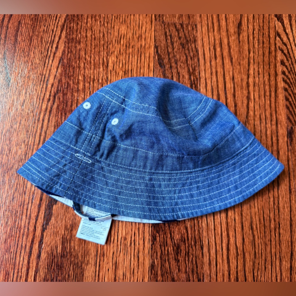 GAP Kids Blue Denim Reversible Bucket Hat - Size 12-18 months - Picture 3 of 6